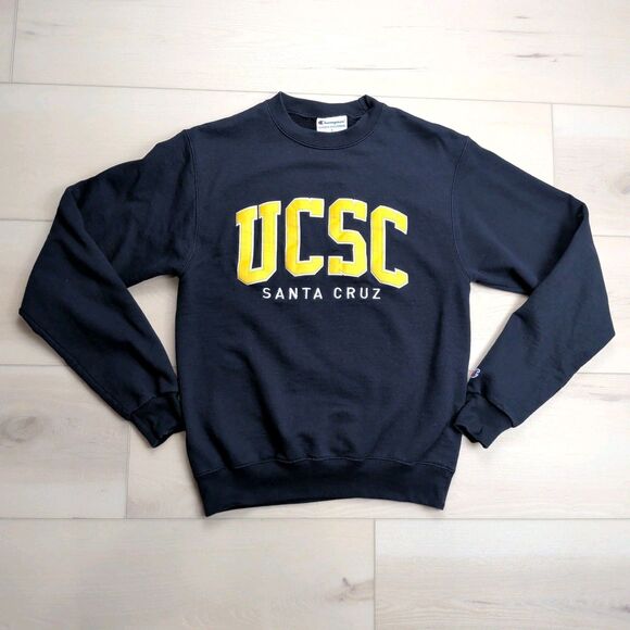 UC Santa Cruz Banana Slugs Crewneck Sweater Mens S Champion Embroidered Blue - Picture 1 of 9